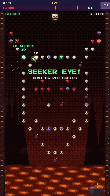 The Seeker Eye power: the eyeball locks onto a red skull in the Inferno